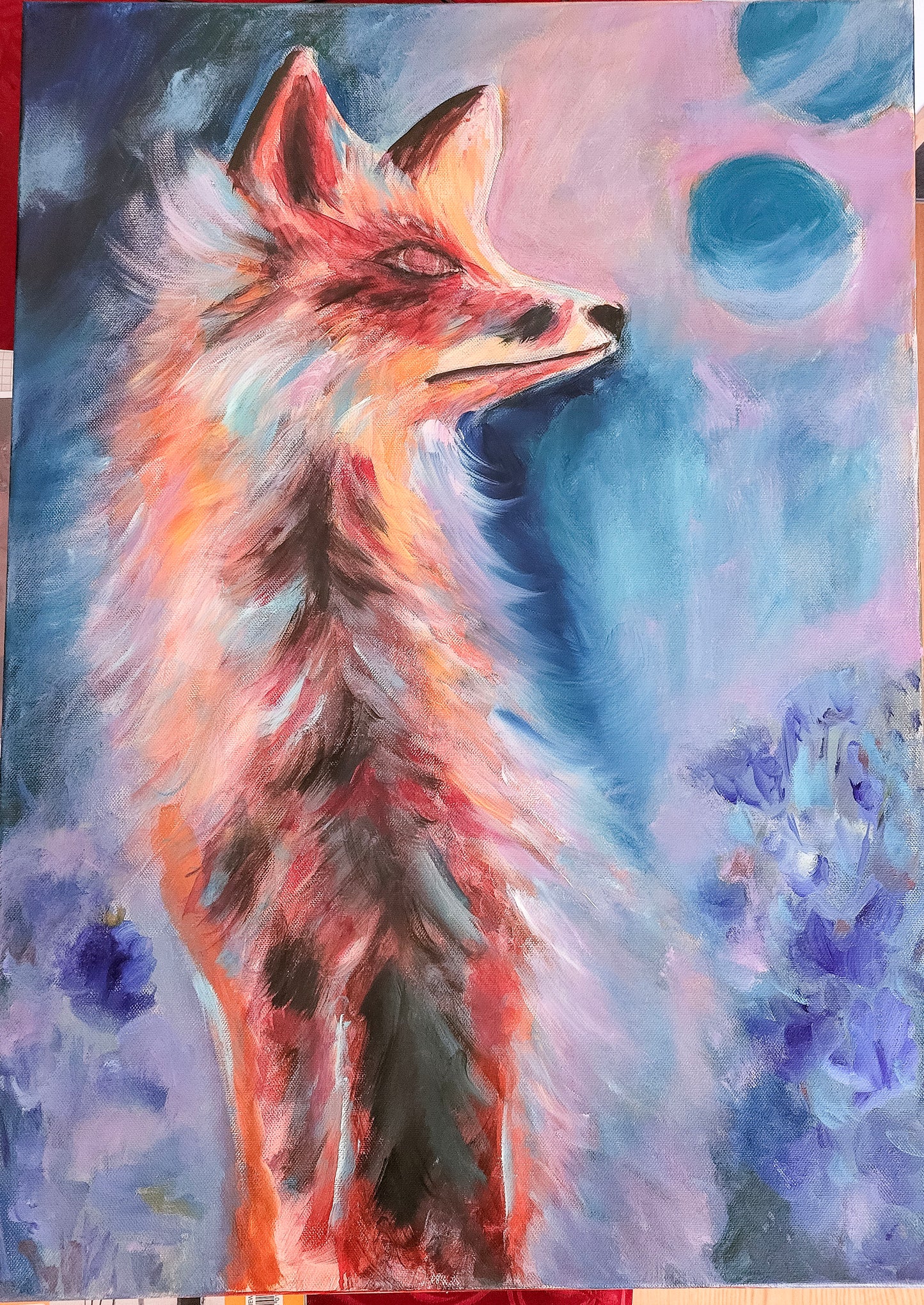 Fox in blossoms