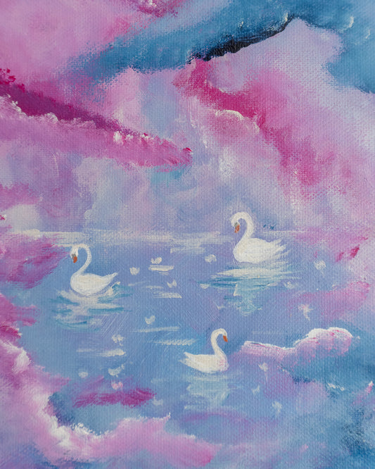 Swan No. 19 (Blue-Pink)