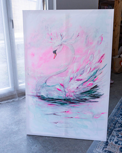 Swan No. 76 (Pink-Green)