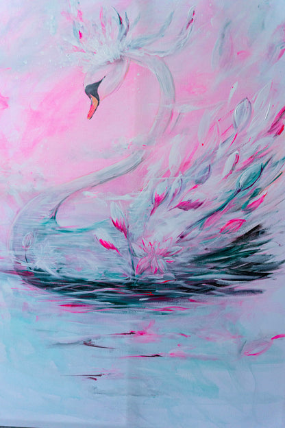 Swan No. 76 (Pink-Green)
