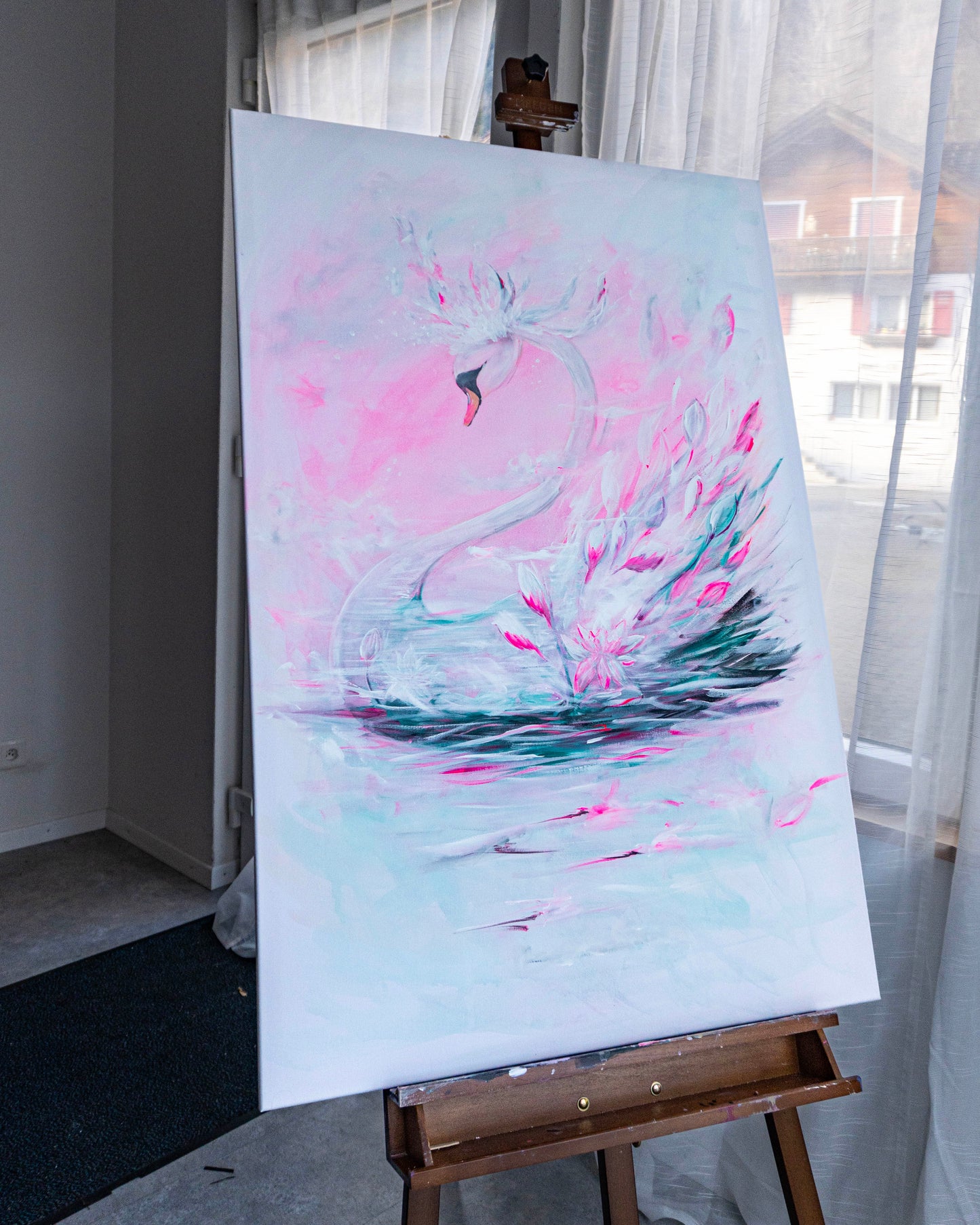 Swan No. 76 (Pink-Green)