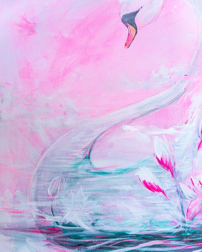 Swan No. 76 (Pink-Green)
