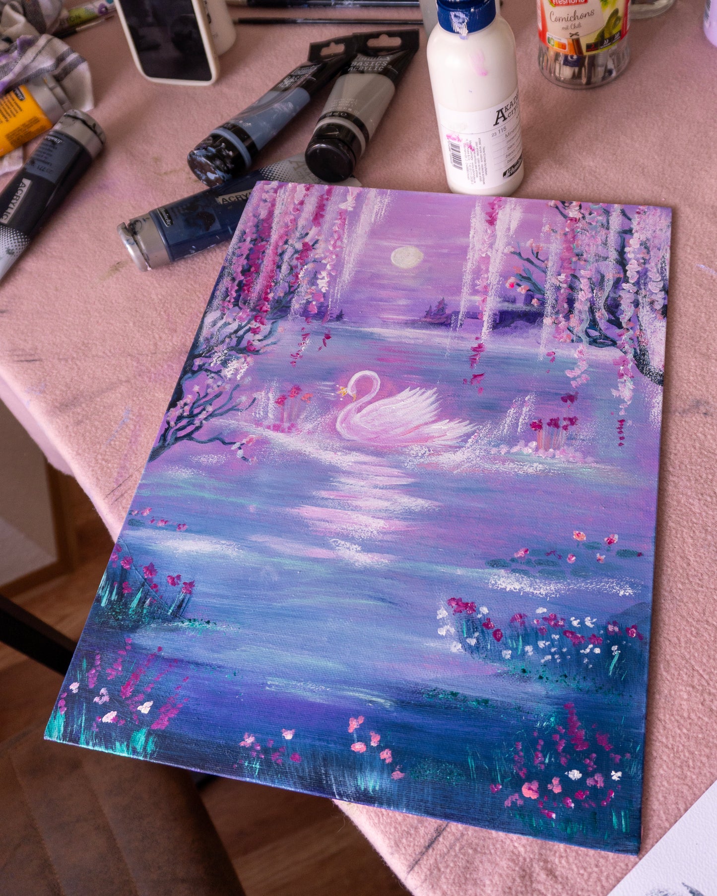 Swan No. 45 (Pink-blue)