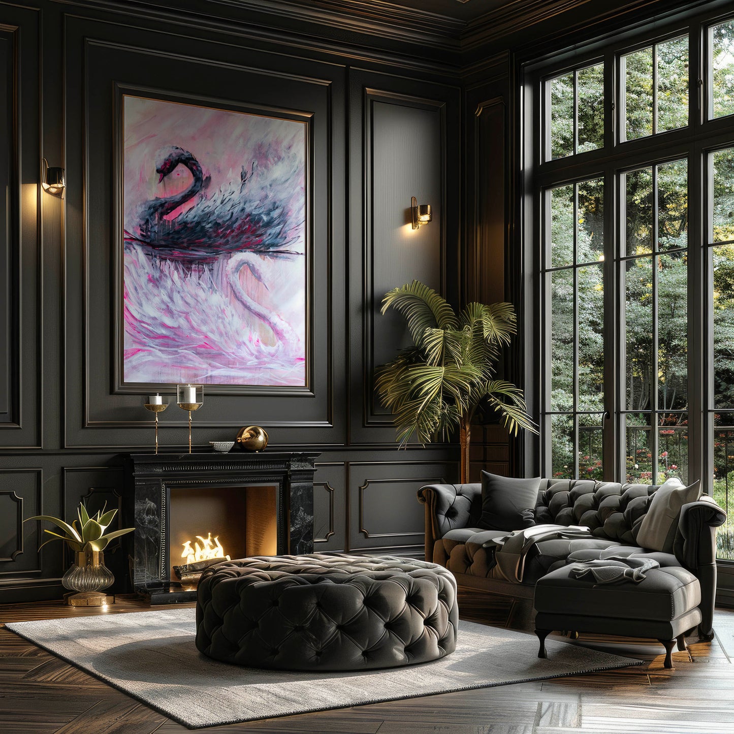 Swan No. 78 (Black-Pink)